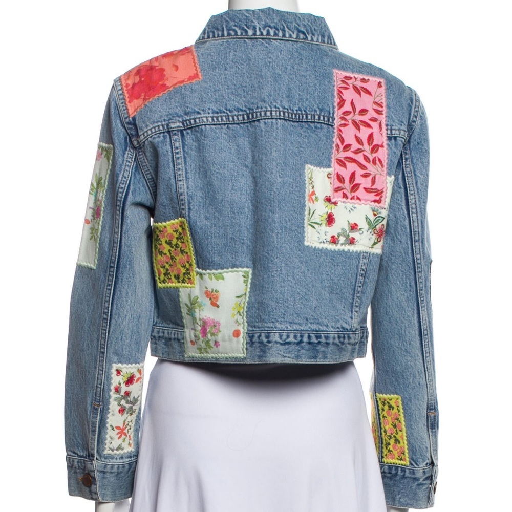 Alice + Olivia crop denim jacket NEW - Picture 6 of 10